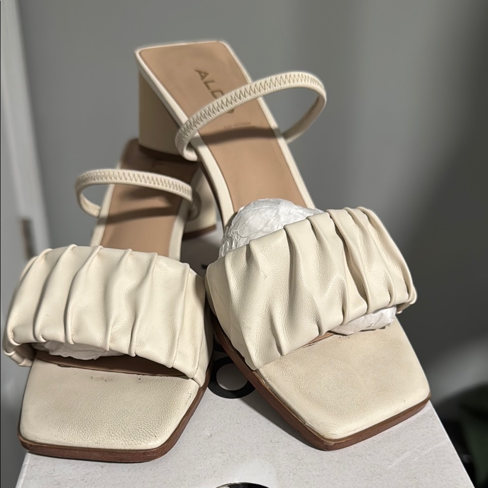 Aldo Adreran Women's White Block Heel Sandal